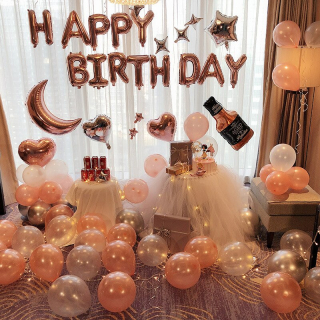 Darček na Valentína - Garland Balloons Pink Gold Confetti balón