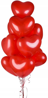 Darček na Valentína - Balónové pomaranče a červené srdce do vzduchu alebo Hel Party Deco 40 cm