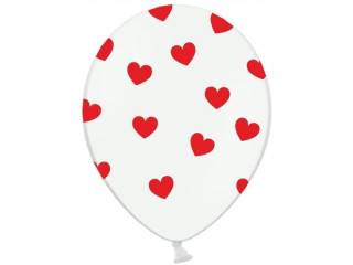 Darček na Valentína - Klasický biely balón na héliu Party Deco 30 cm