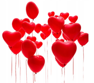 Darček na Valentína - Balón Evertspol Heart Orange a Reds 50 ks.
