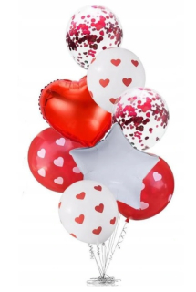 Darček na Valentína - Balóny Konfety srdce Valentín Svadobný stojan