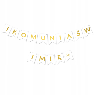Prvé sväté prijímanie - Banner a sväté prijímanie + akékoľvek meno - dievča a nápis