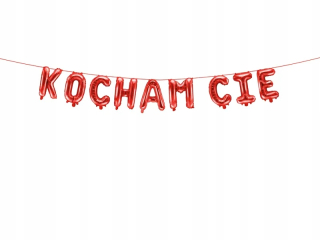 Darček na Valentína - Valentínsky banner, fóliový balón milujem ťa, 285x40