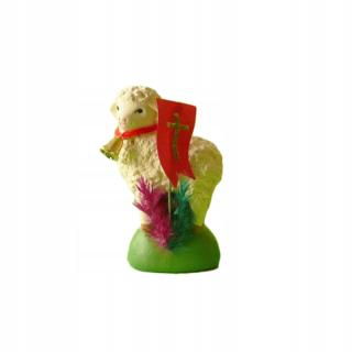 Veľkonočná dekorácia - Veľkonočná figurína Baran 4 cm keramika