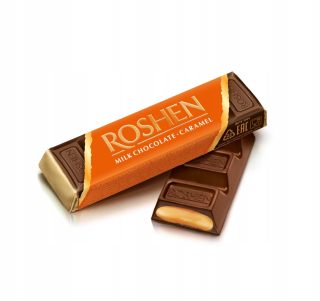 Čokoládová tyčinka.Karamel 40g ROSHEN-12ks