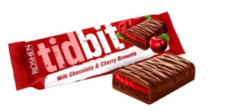 Baton Tidbit Cherry Brownie - Roshen - 28ks / dis.