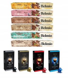 Kávové kapsule - S príchuťou Belmio a Caffitaly pre Nespresso 100