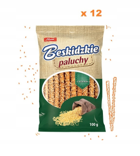 Beskidy prsty so sezamom 100g AKSAM 12 ks