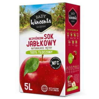 Priamo lisovaná jablková šťava 100% NFC 5 l