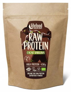 Rastlinný proteín s kakaom a spirulinovým surovým glubentom