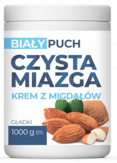 Biely chmýří maslo krémová pasta s mandľami 1000g