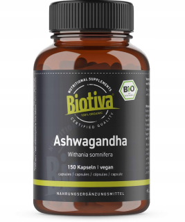 Biotiva Ashwagandha Organické (150 kapsúl)