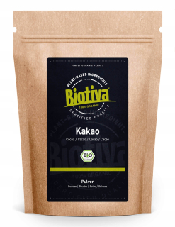 Biotiva kakaový prášok silne olejovaný bio 1000g