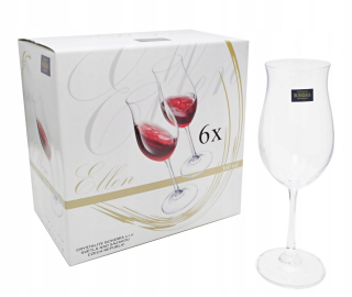 Čechy Kryštálové poháre na víno 6x360ml Ellen