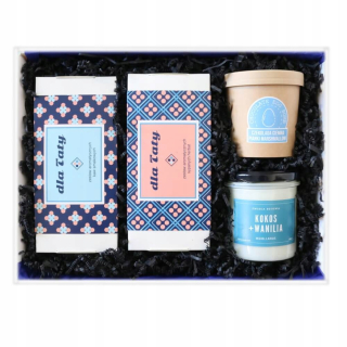 Káva mletá - Box pre aromatický čaj a čaj + sviečka
