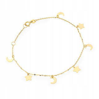 Prvé sväté prijímanie - Gold Star and Moon náramok pr 585