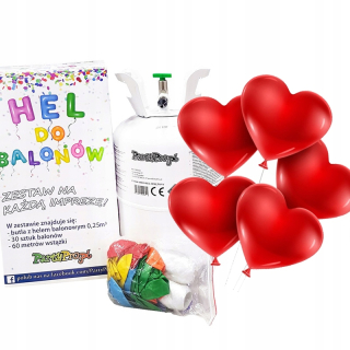 Darček na Valentína - Balónové pomaranče a červené srdce do vzduchu alebo Hel Partypro 35 cm