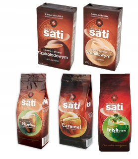 Káva mletá - Cafe Sati Chocolate Coffee Vanilla Set 5x250