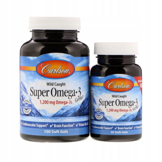 Carlson Labs Super Omega3 1200mg 100 + 30 SOFTGEL