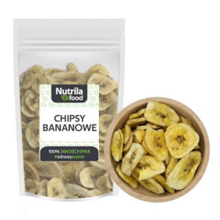 Sušené ovocie - Banánové čipy 1kg Sušené banány bez konzervačného činidla