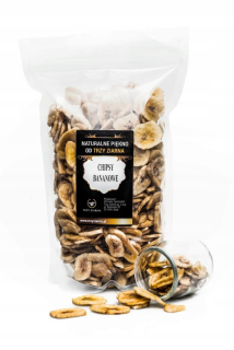 Sušené ovocie - Banánové čipy 1kg Sušené banány bez SO2