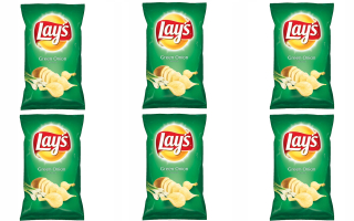 Chips ležajú zelenú cibuľu snack 6x140g