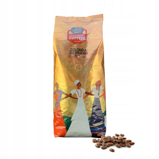 Zrnková káva -  Kolumbia Supremo, kávové zrná, kolumbijský, 1kg