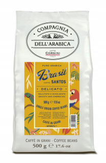 Zrnková káva -  Corsini talianska káva Granular Brasil Santos 500g