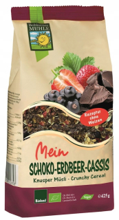 Crunchy čokoláda - jahoda a ríbezle bi
