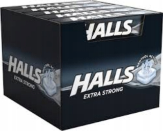 Candy Halls Extra Silný čierny 33,5G X 20 ks