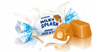 Candy Roshen Milky splash, pohár mlieka 1kg