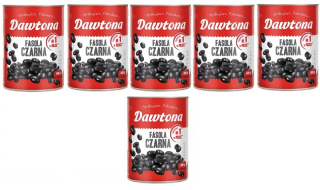Mexická kuchyňa - Čierna konzervovaná fazuľa v plechovke Dawton 6ks