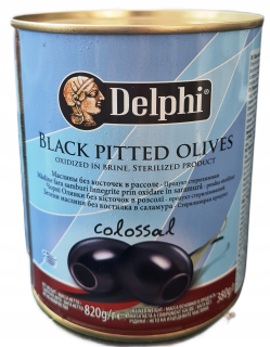 Čierne olivy bez peších delphi Grécko