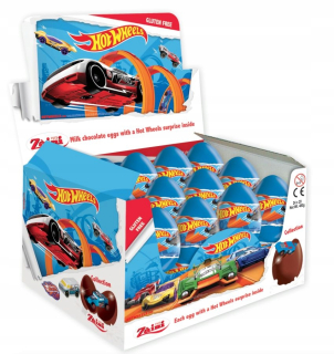 Čokoládové vajcia prekvapiť hot wheels kartón 24x