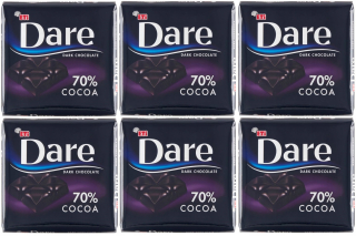 Bitter Chocolate Dare Kakao 70 g x 6 kusov