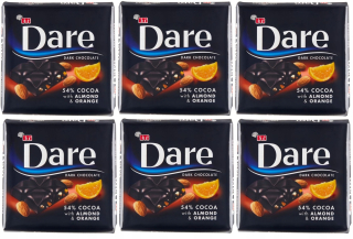 Bitter Chocolate Dare Cocoa s mandľami 70 g x6