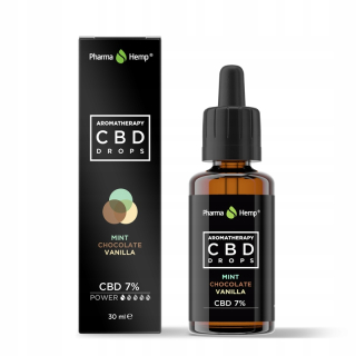 CBD - Čokoláda, mäta, vanilka CBD olej 7% 30ml