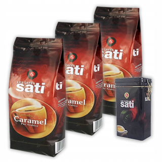 Káva mletá - Cafe Sati Caramel 3x 250g s plechovkou (435)