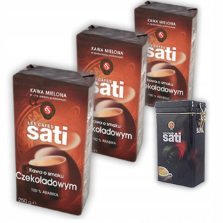 Káva mletá -  Cafe Sati Chocolate 3x250g s plechovkou (430)