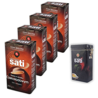 Káva mletá -  Cafe Sati Chocolate 4x250g s plechovkami (420)