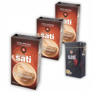 Káva mletá - Cafe SATI Vanilla 3x 250g s plechovkou (431)