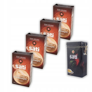 Káva mletá -  Cafe Sati Vanilla 4x250g s plechovkou (421)