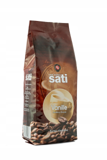 Zrnková káva - Kaviareň SATI s vanilkovou chuťou 500g zrnitosť