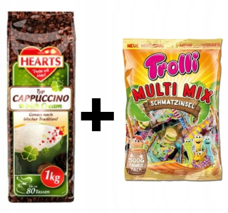 Cappuccino - Kapučíno - Cappuccino srdce 1kg írsky krém + gély 500g mix