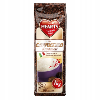 Cappuccino - Kapučíno - Cappucino Caramel Hearts Rozpustná Káva 1KG