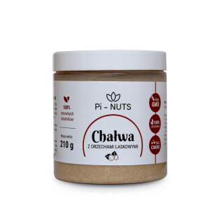 Chalva s lieskovými orechmi bez cukru 210g
