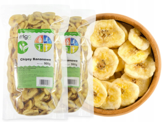 Banánové čipy 1KG, sušené banány - Migogroup