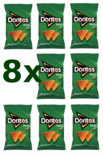 Kukuričné čipy doritos taco korenie 8 x 100 g