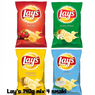 Chips Layss Mix 4 Flavors 140g Lay