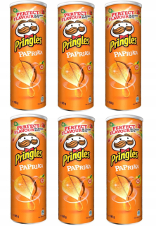 Pringles Paprika Nové čipy v trubici 165G X 6